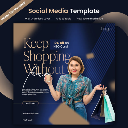 Keep Shopping Without Fear – Fashion & Retail Instagram Post Template