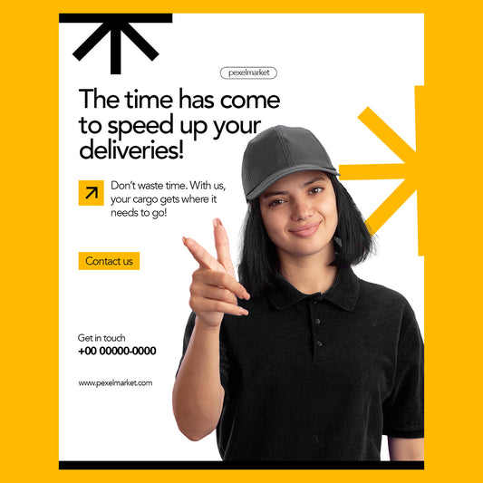 Speed Up Your Deliveries – Cargo & Courier Instagram Post Template
